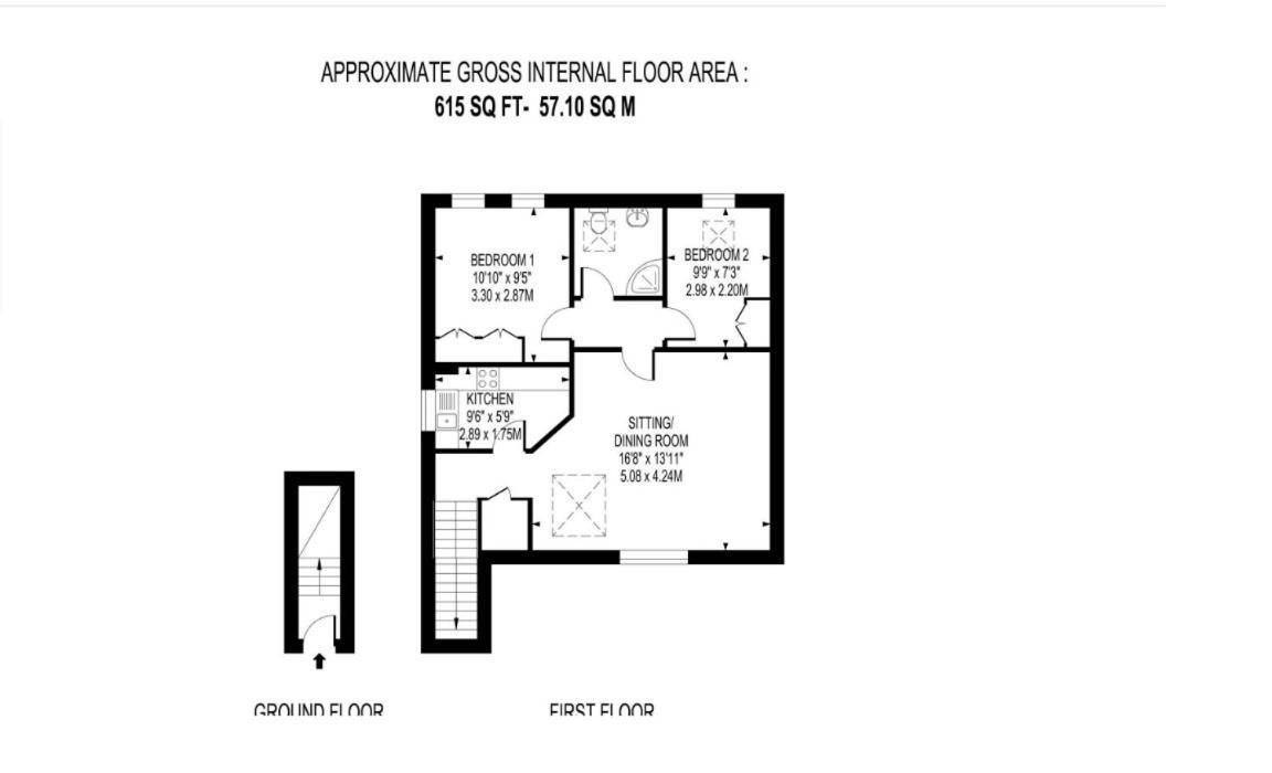 Apartament Weybridge - 2 Bed - Parking Zewnętrze zdjęcie